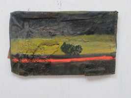 373, Andrew Hardwick RWA- Last trees, waste land, building site plot 82 x 136 cms
