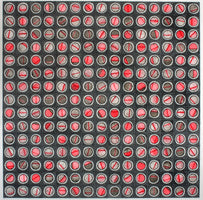Split Red Circle Grid