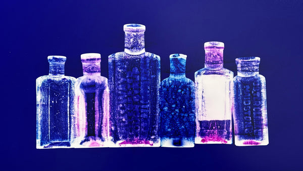 Six Bottle Refractions - Colour Photogram