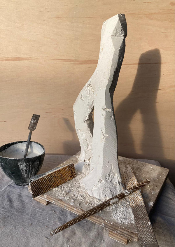 NEW! Plaster Abstract Sculpture