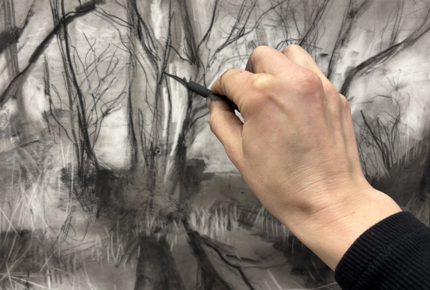 Elemental Dust: Charcoal Drawing