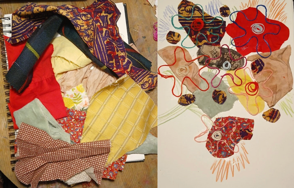 Make Abstract Textile Flowers