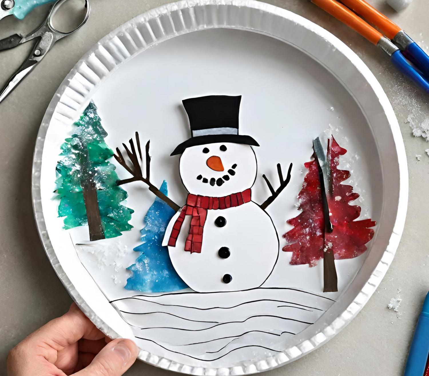 Free Family Workshop - Paper Plate Snow Globes