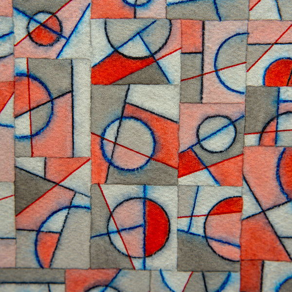 Split Red Circle Grid