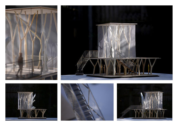 592, Thomas Randall-Page MArch- "Linden Thing" - Model of winning entry for the Kew Gardens Treehouse Competition