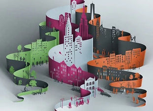 Junior Drawing School - Paper-cut Cityscapes