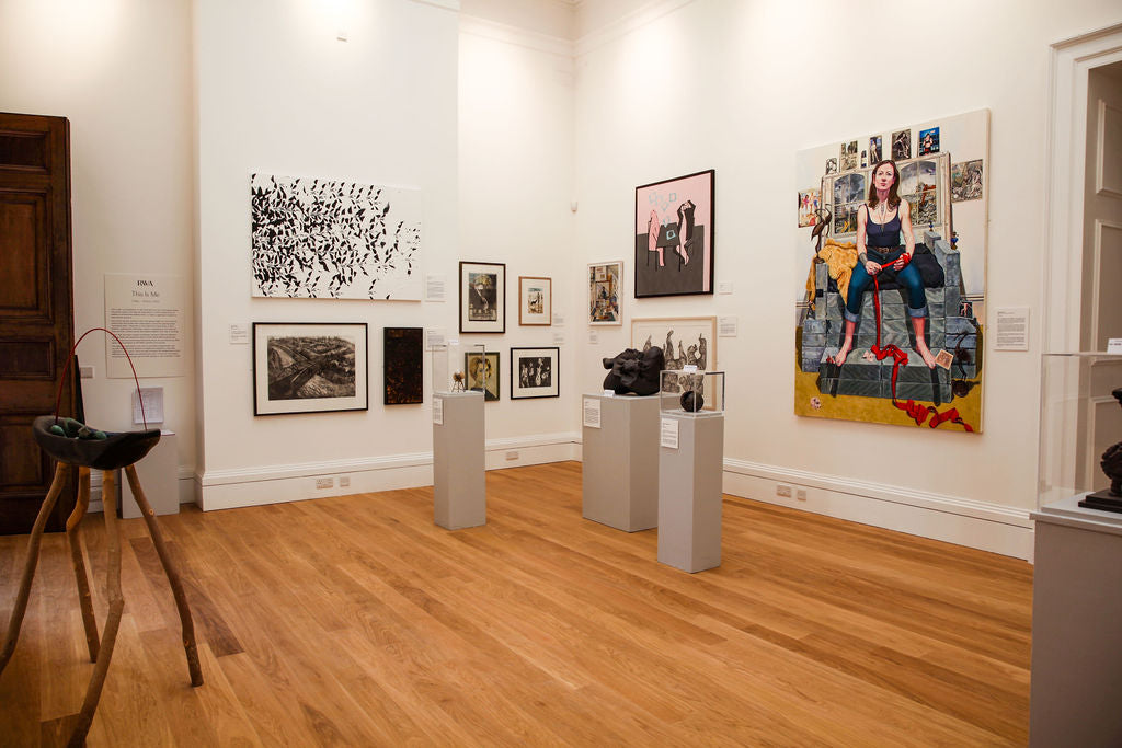 The Kenny Gallery, RWA Bristol, gallery view displaying sculpture and paintings 