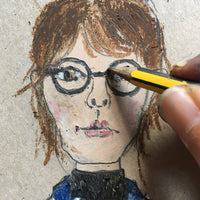 Scribble and Sketch Online (No. 6) Oil Pastel Portraits