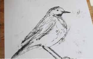 Scribble and Sketch Online (No.8) Monoprinting Birds